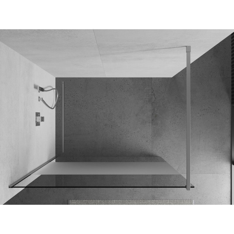 Mexen Kioto Walk-in Shower Screen 100 x 200 cm, Transparent/Frosted 8 mm, Chrome - 800-100-101-01-35
