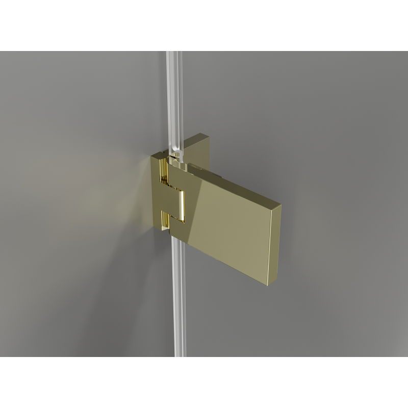 Mexen Lunar-F folding shower enclosure left 100 x 90 cm, transparent, gold - 836-100-090-50-00-L