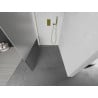Mexen Kioto Walk-in Shower Wall 80 x 200 cm, transparent/frosted 8 mm, gold - 800-080-101-50-35