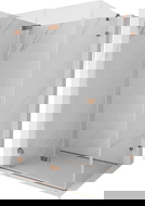 Mexen Lunar-F folding shower cabin left 90 x 70 cm, transparent, rose gold- 836-090-070-60-00-L