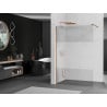 Mexen Kioto Walk-in Shower Wall 70 x 200 cm, Transparent/Frosted 8 mm, Rose Gold - 800-070-101-60-35