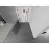 Mexen Kioto Walk-in Shower Wall 80 x 200 cm, Transparent/Frosted 8 mm, Rose Gold - 800-080-101-60-35