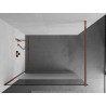 Mexen Kioto Walk-in Shower Wall 80 x 200 cm, Transparent/Frosted 8 mm, Rose Gold - 800-080-101-60-35
