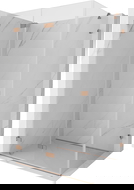 Mexen Lunar-F Foldable Shower Enclosure Left 85 x 80 cm, Transparent, Brushed Copper- 836-085-080-65-00-L