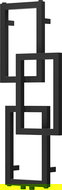 Mexen Grid decorative bathroom radiator 870 x 360 mm, 209 W, black - W215-0870-360-00-70