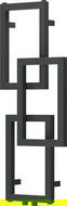 Mexen Grid decorative bathroom radiator 870 x 360 mm, 209 W, anthracite - W215-0870-360-00-66