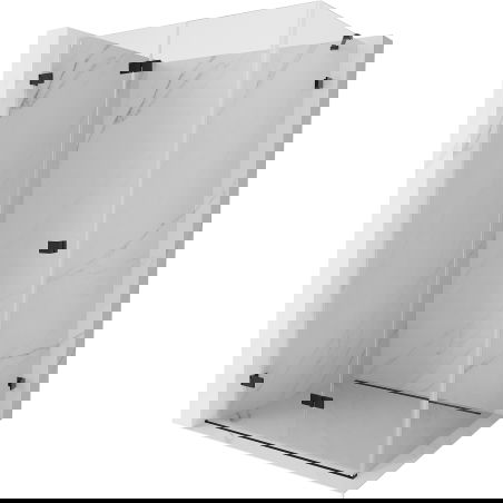 Mexen Lunar-F folding shower cabin left 95 x 90 cm, transparent, black - 836-095-090-70-00-L