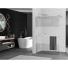 Mexen Kioto+ shower screen with a shelf and rail 110 x 200 cm, Transparent/Frosted 8 mm, Chrome - 800-110-121-01-35