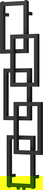 Mexen Grid decorative bathroom radiator 1360 x 390 mm, 349 W, black - W215-1360-390-00-70
