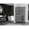 Mexen Kioto+ shower wall with Walk-in shelf 90 x 200 cm, graphite, chrome - 800-090-121-01-40