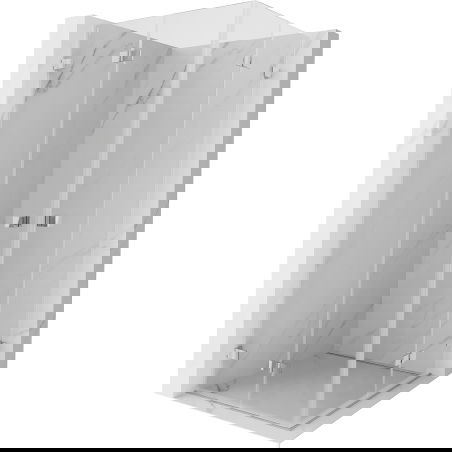 Mexen Lunar-F Duo folding shower enclosure 95 x 95 cm, transparent, chrome - 836-095L-095P-01-00