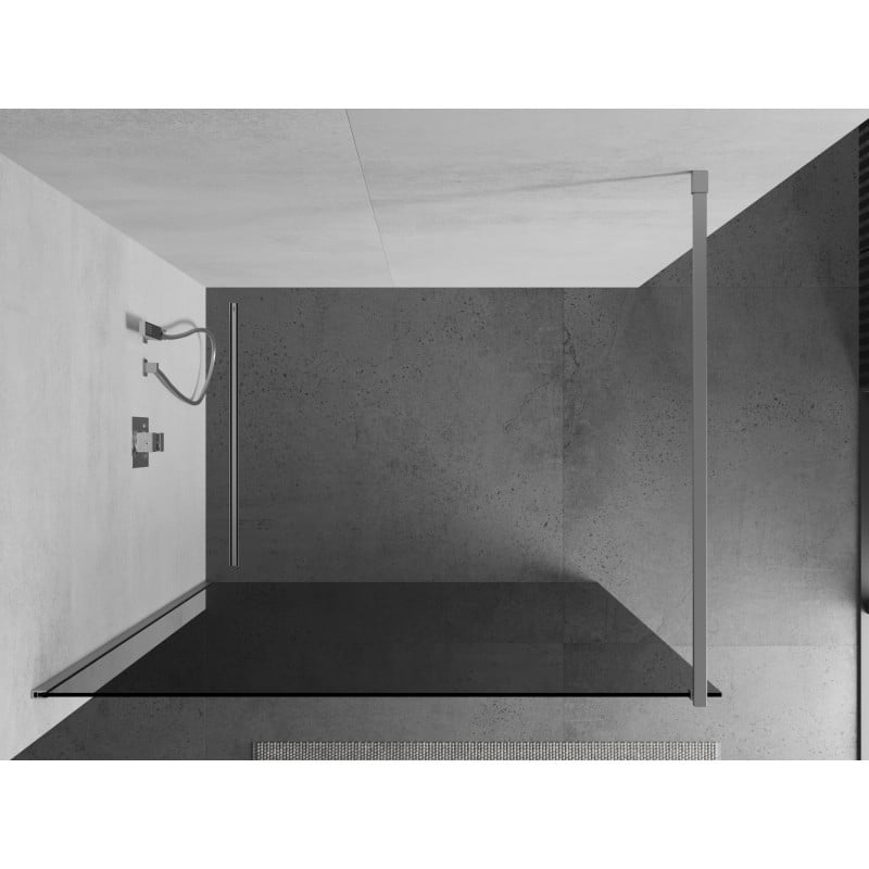Mexen Kioto Walk-in Shower Screen 90 x 200 cm, Graphite 8 mm, Chrome - 800-090-101-01-40