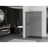 Mexen Kioto Walk-in Shower Wall 80 x 200 cm, Graphite 8 mm, Gold - 800-080-101-50-40