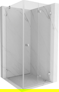 Mexen Lunar-F foldable shower cabin right 90 x 90 cm, transparent, chrome - 836-090-090-01-00-P
