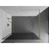 Mexen Kioto Walk-in Shower Screen 110 x 200 cm, Graphite 8 mm, Gold - 800-110-101-50-40