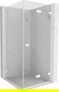 Mexen Lunar-F folding shower cabin right 70 x 70 cm, transparent, white - 836-070-070-20-00-P