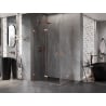Mexen Lunar-F Duo folding shower enclosure 95 x 90 cm, transparent, brushed copper - 836-095L-090P-65-00