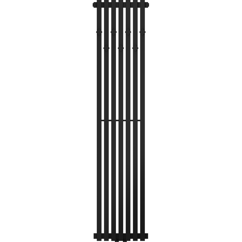 Mexen Flux decorative bathroom radiator 1500 x 340 mm, 630 W, black - W127-1500-340-00-70
