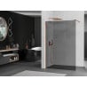 Mexen Kioto shower screen 120 x 200 cm, Graphite 8 mm, Rose gold - 800-120-101-60-40