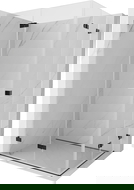 Mexen Lunar-F Duo Folding Shower Enclosure 95 x 75 cm, transparent, black - 836-095L-075P-70-00