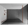 Mexen Kioto shower screen 120 x 200 cm, Graphite 8 mm, Rose gold - 800-120-101-60-40