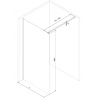 Mexen Kioto Walk-in Shower Screen 120 x 200 cm, Graphite 8 mm, Rose Gold - 800-120-101-60-40