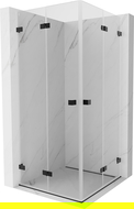 Mexen Lunar-F Duo folding shower cabin 95 x 95 cm, transparent, black - 836-095L-095P-70-00