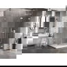 Mexen Lunar-F folding shower enclosure right 100 x 90 cm, transparent, white - 836-100-090-20-00-P