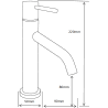 Mexen Rumba washbasin mixer tap, White - 73500-20