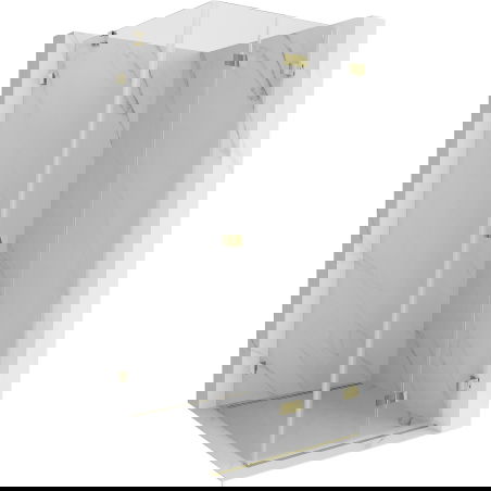 Mexen Lunar-F folding shower cabin right 70 x 70 cm, transparent, gold - 836-070-070-50-00-P