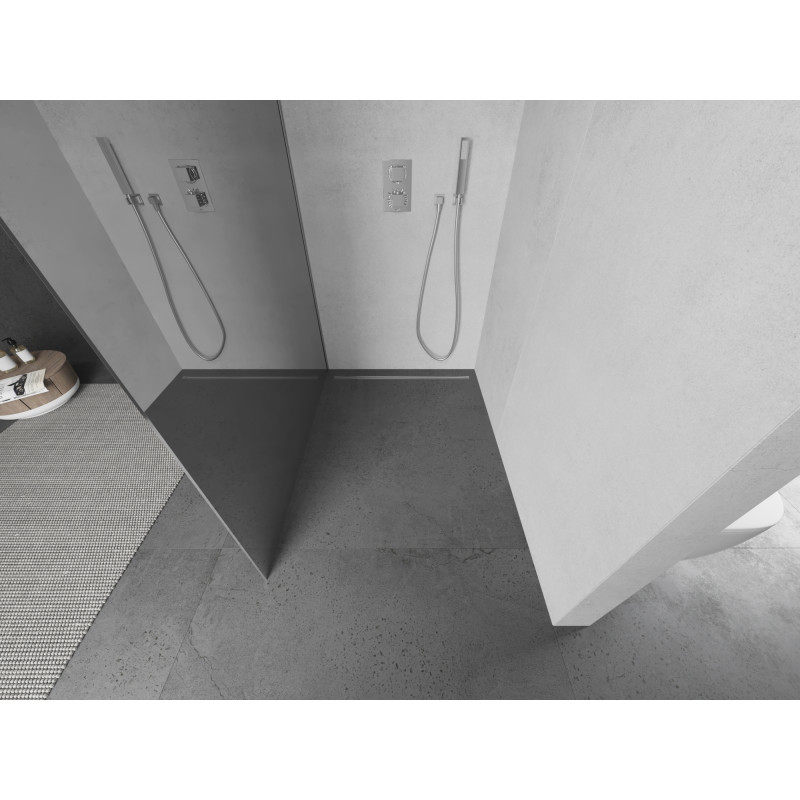 Mexen Kioto Walk-in Shower Screen 100 x 200 cm, Mirror 8 mm, Chrome - 800-100-101-01-50