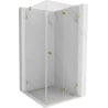 Mexen Lunar-F folding shower enclosure right 90 x 90 cm, transparent, gold - 836-090-090-50-00-P