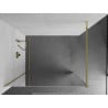 Mexen Kioto shower screen Walk-in 80 x 200 cm, mirror 8 mm, gold - 800-080-101-50-50