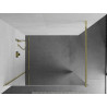Mexen Kioto Walk-in Shower Panel 80 x 200 cm, Mirror 8 mm, Gold - 800-080-101-50-50
