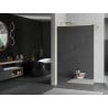 Mexen Kioto shower screen Walk-in 80 x 200 cm, mirror 8 mm, gold - 800-080-101-50-50