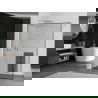 Mexen Kioto+ shower screen with a shelf and rail 100 x 200 cm, Transparent/Black pattern 8 mm, Chrome - 800-100-121-01-70