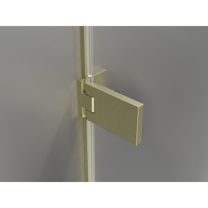 Mexen Lunar-F folding shower enclosure right 95 x 90 cm, transparent, brushed gold - 836-095-090-55-00-P