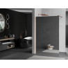 Mexen Kioto Walk-in Shower Wall 100 x 200 cm, Mirror 8 mm, Pink Gold - 800-100-101-60-50
