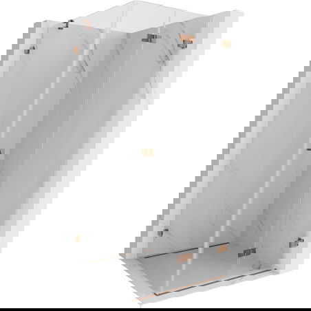 Mexen Lunar-F folding shower enclosure right 70 x 70 cm, transparent, rose gold- 836-070-070-60-00-P