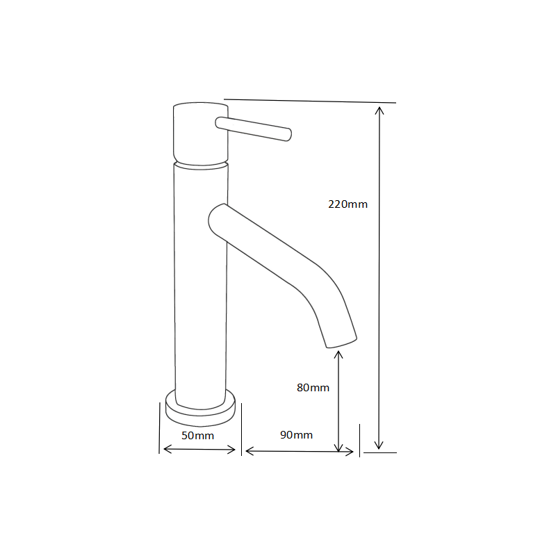 Mexen Rumba sink faucet, graphite - 73500-66