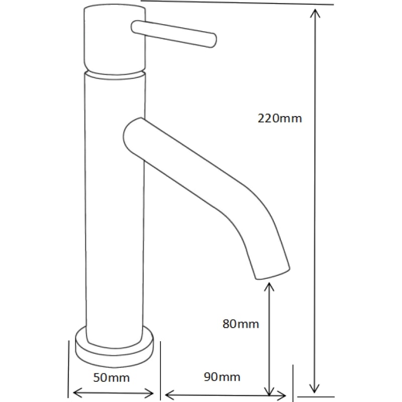 Mexen Rumba washbasin faucet, brushed gun gray - 73500-66