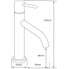 Mexen Rumba washbasin mixer tap, Graphite - 73500-66