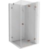 Mexen Lunar-F Folding Shower Enclosure Right 80 x 80 cm, Transparent, Rose Gold - 836-080-080-60-00-P
