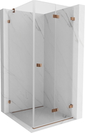 Mexen Lunar-F Folding Shower Enclosure Right 80 x 80 cm, Transparent, Rose Gold - 836-080-080-60-00-P