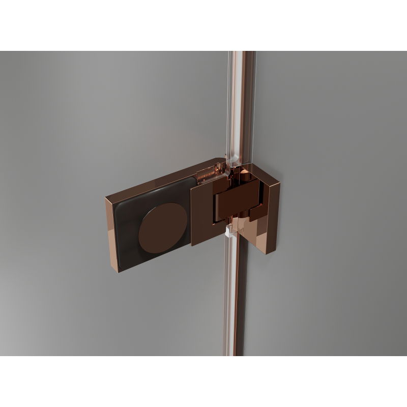 Mexen Lunar-F Folding Shower Enclosure Right 90 x 90 cm, Transparent, Rose Gold- 836-090-090-60-00-P