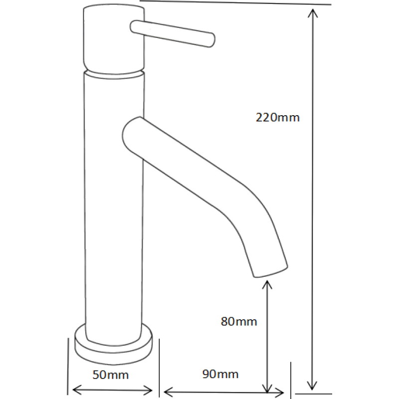 Mexen Rumba washbasin faucet, black - 73500-70