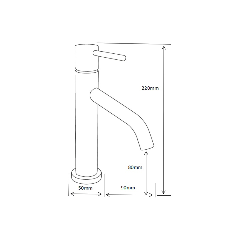 Mexen Rumba washbasin tap, black - 73500-70