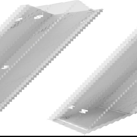 Mexen Lunar-F L folding shower enclosure left 90 x 90 cm, transparent, white - 836L-090-090-20-00-L