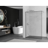 Mexen Kioto Walk-in Shower Wall 90 x 200 cm, Black Frame 8 mm, Chrome - 800-090-101-01-70