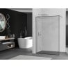 Mexen Kioto shower screen 130 x 200 cm, Transparent/Black pattern 8 mm, Chrome - 800-130-101-01-70